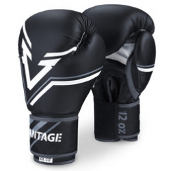 Vantage Boxing Gloves Combat Elastic - Black